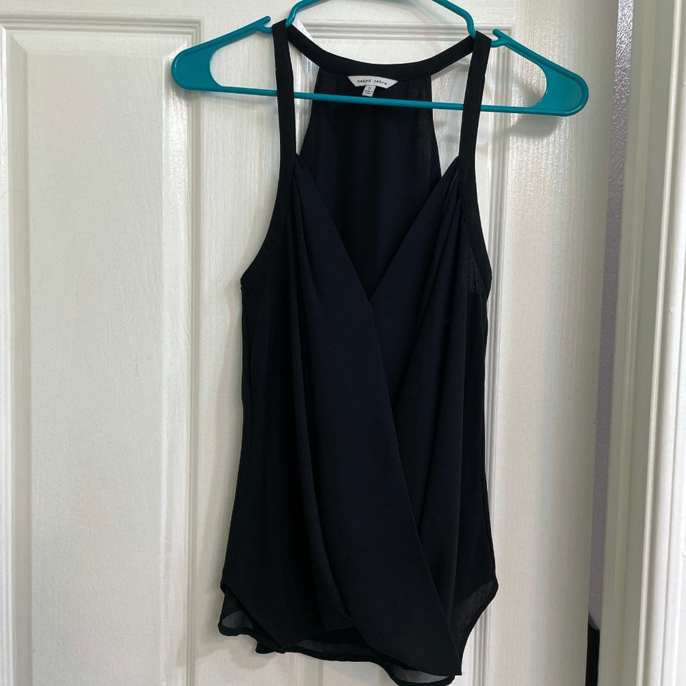 *LAST CHANCE* Naked Zebra Faux Wrap Top